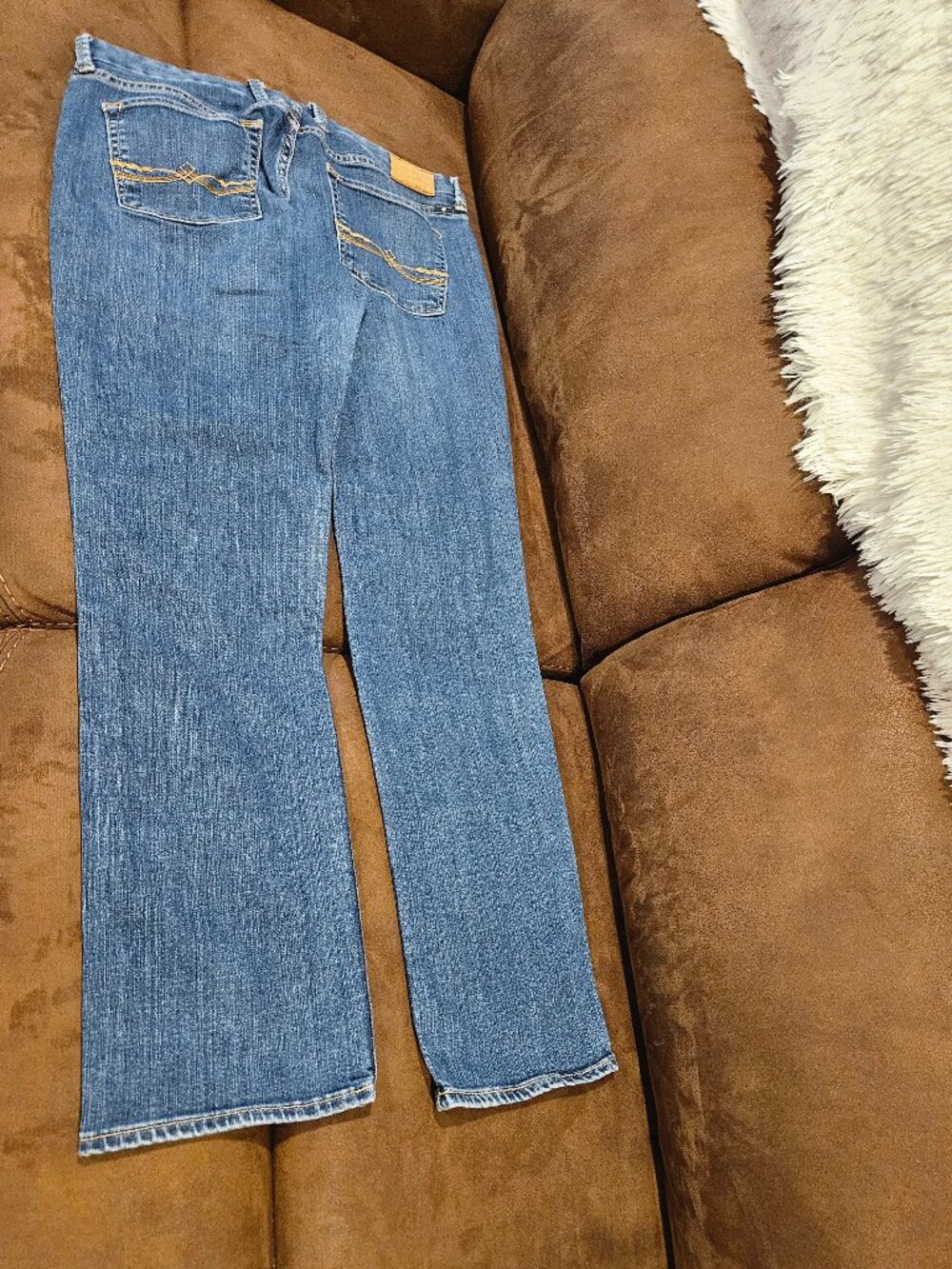 Lucky Brand Sweet N Straight Jeans Blue Mid Low Rise Stretch Size 10 / 30 R - Picture 7 of 15